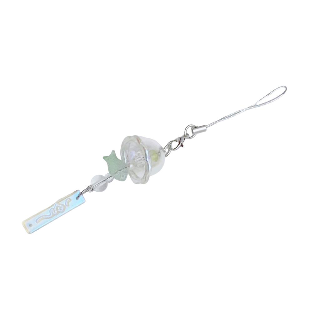 Curea de farmec pentru telefon cu meduze realizată manual Designuri elegante Accesoriu de modă pentru telefon cu mărgele din rășină robustă portabil pentru uz zilnic