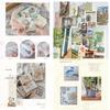 Ta Merry Collage Assorted Flake Design Planner Material Paper Large Retro Background Lots of Cute Vintage Coffee Stickers, Materials, Paper, Stickers,