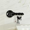 Wrought Iron Black Key Storage Rack, Home Wall, No Punching, Sundries Storage and Finishing Rack