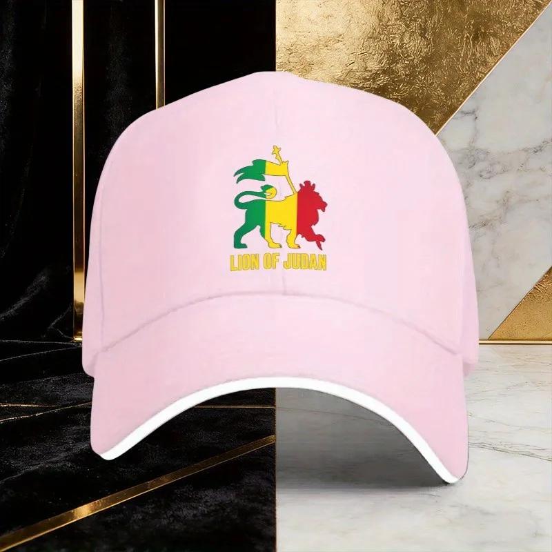 Lion Of Judan Rasta Colors Baseball Cap Unisex Polyester Adjustable Casual Headwear One Size