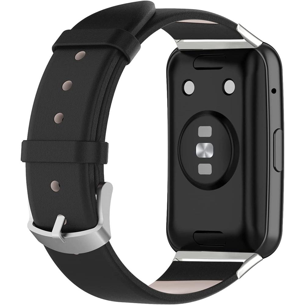 Lederarmband für Huawei Watch Fit 2, Schwarz