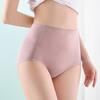 Plus Size Women's Solid Color Comfortable Breathable High Waisted Briefs