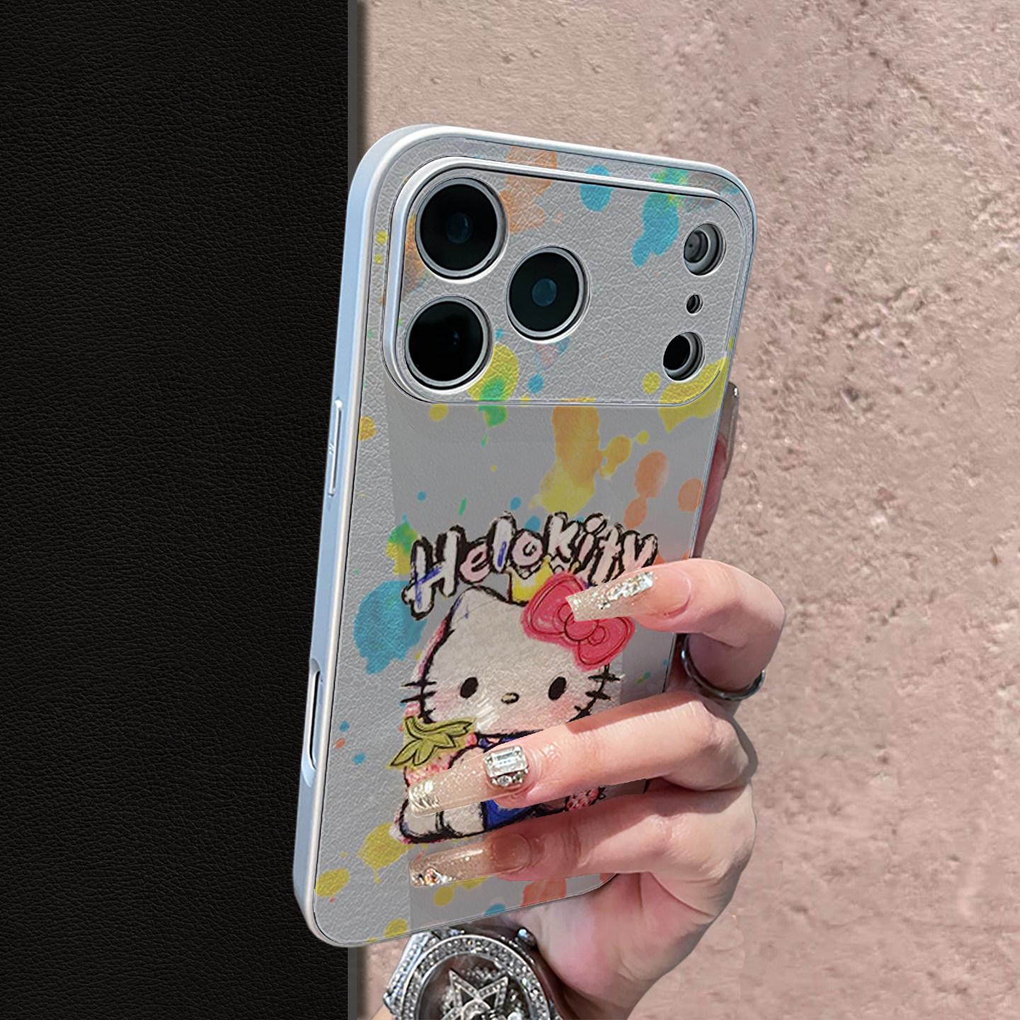 

Watercolor Cat iPhone Case for 16 Pro Max/15/14/13/Xs - Apple Lambskin Design X/XS