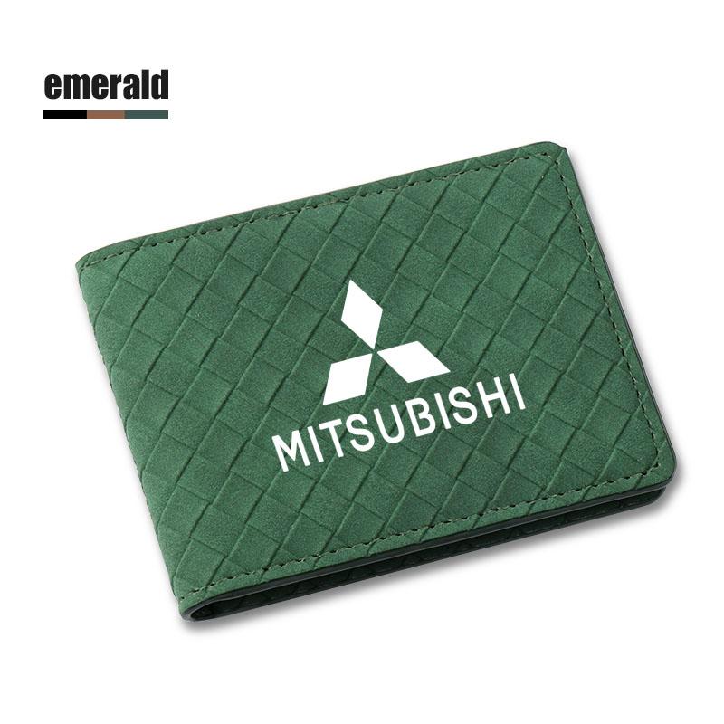 

Car Driver License Cover Leather Auto Driving Documents Case Credit Card Holder For Mitsubishi Eclipse Outlander ASX Colt