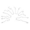 5ZHSFULLKIT 6PCS Steel Headlamp Headlight Dip Dipped Beam Head Lamp Bulb Retaining Spring Clip Clamp for H1 H3 H4 H7