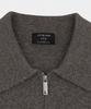 LETTERCOMO York Collar Crop Wool Knit Jacket Dark Brown
