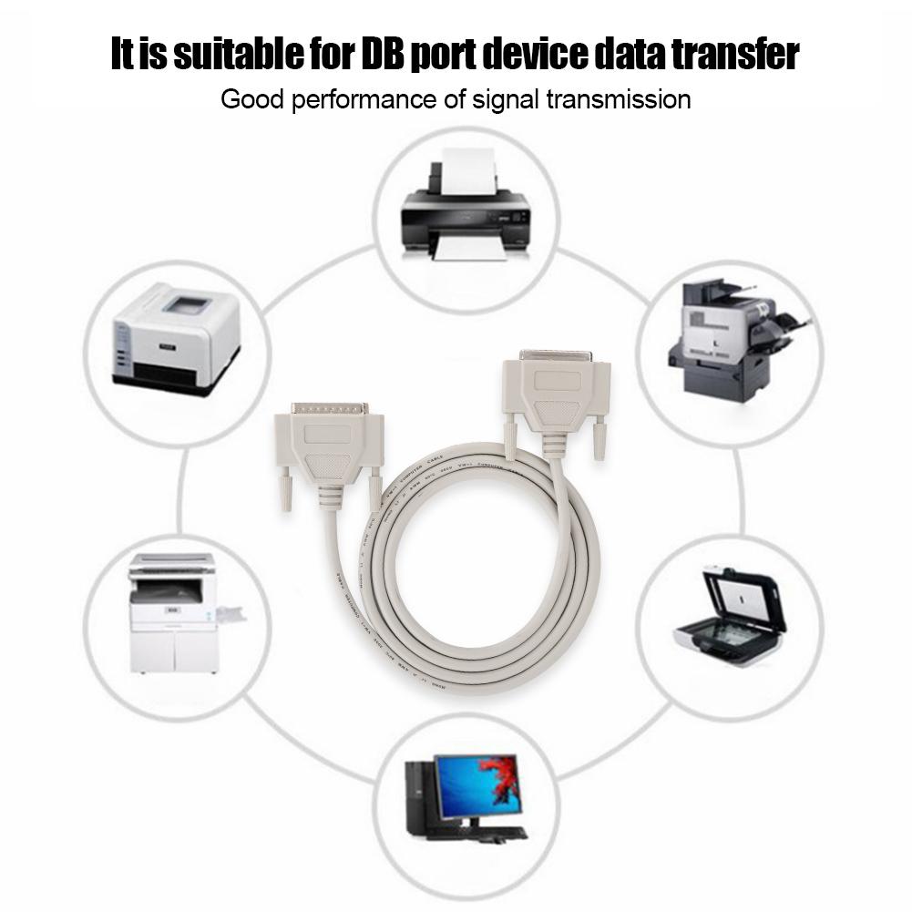 DB25 Serial Cable 25 Pin Extension Cable Printer Copier Data Line Male To Female