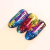2PCS Gradient Starry Sky Nagelfolie blau holographische Papier Nail Art Aufkleber
