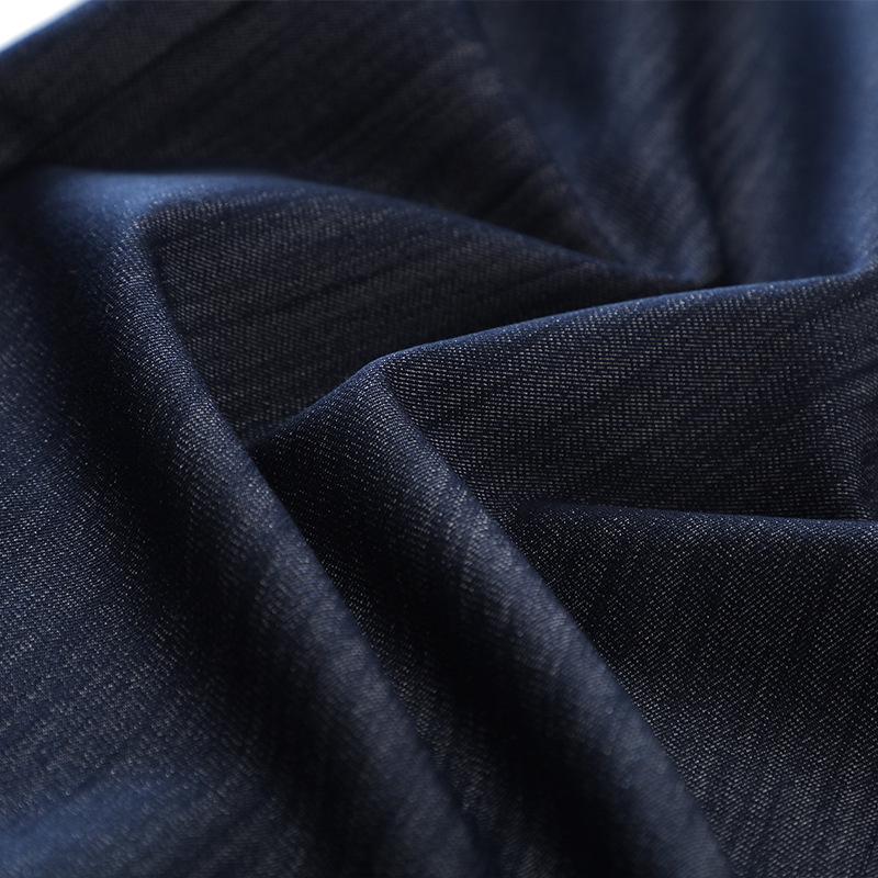 Women's Dark Blue Tencel Wide-Leg Jeans - 2025 Spring/Autumn Collection