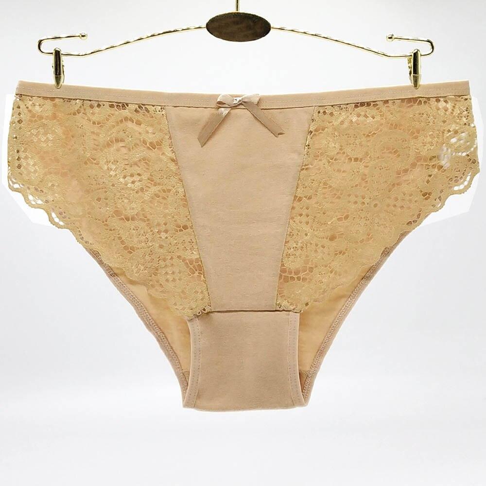 Ropa interior Mujer Calzoncillos Bragas Calzoncillos de encaje sexy de algodón 6 unids/lote