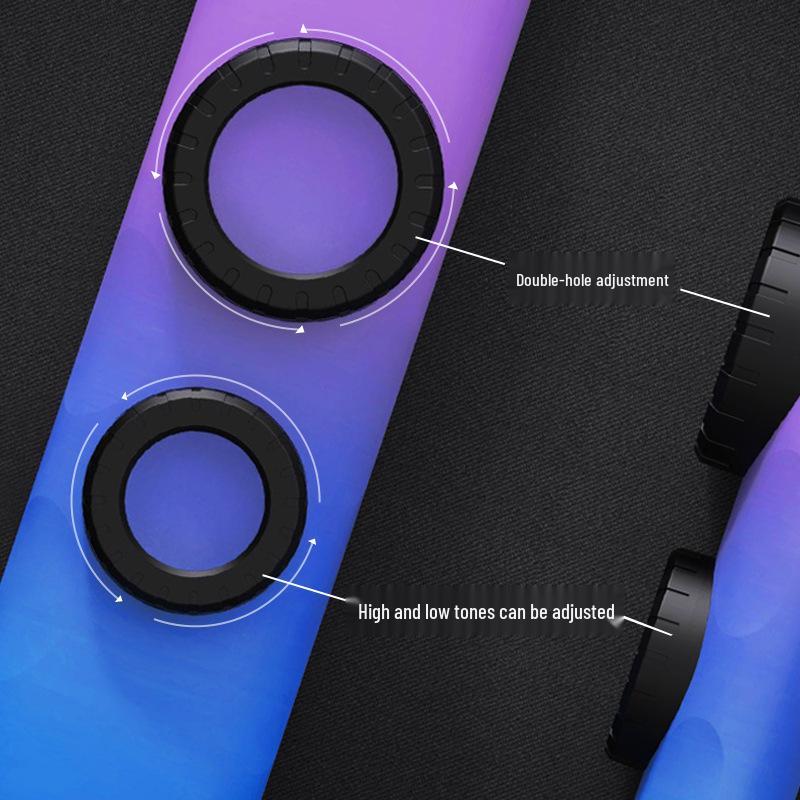 Gradient Color Double Hole Kazoo with Double Membrane - High Low Tone Kazoo Instrument