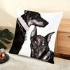 Dobermann Dog Cushion Cover Soft Short Plush Pillow Cover Smooth Cozy Texture Aesthetic Cushion Case Home Decor
