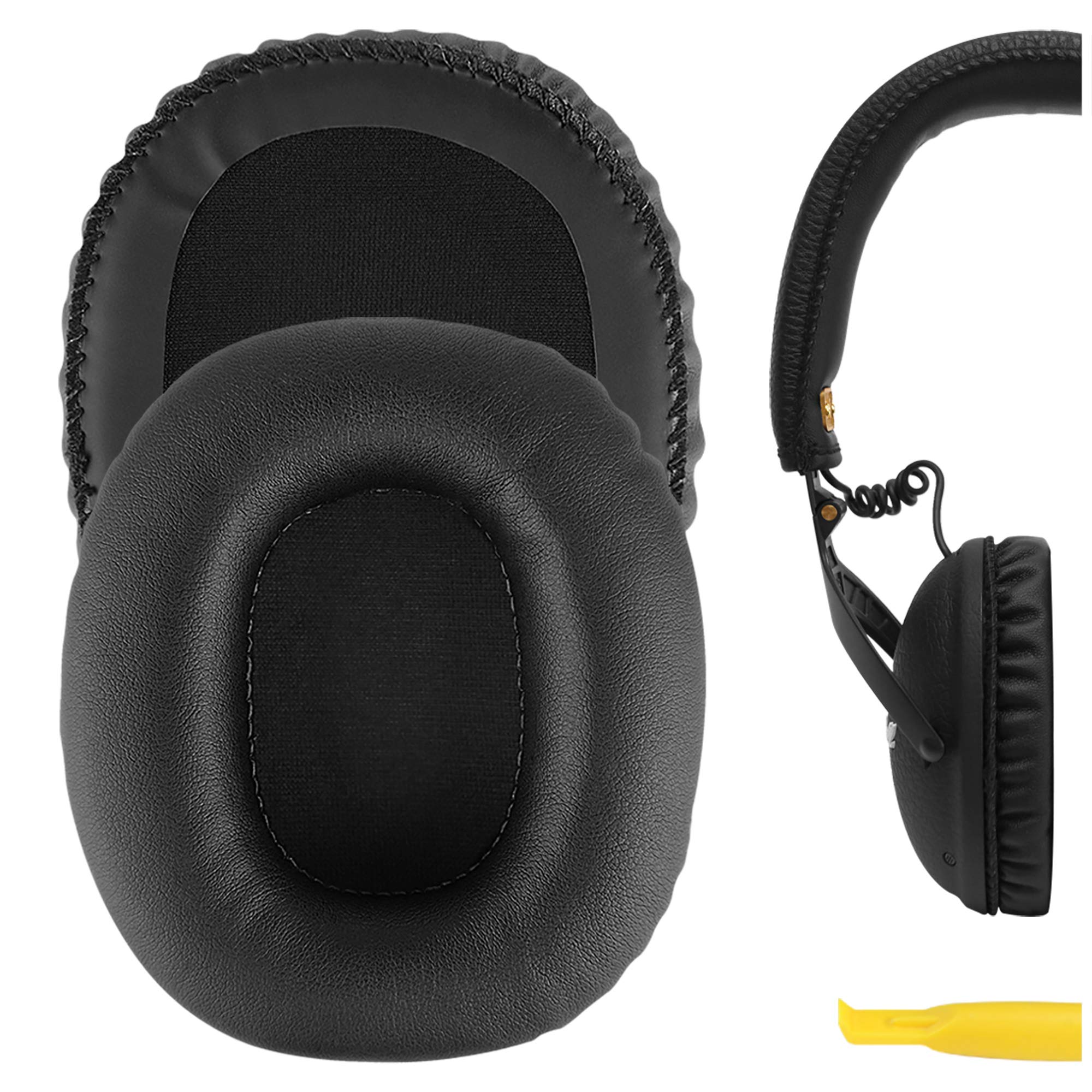 

Geekria QuickFit Ear Pads Compatible with Marshall Monitor (First Gen) Headphones, Ear Pads/Ear Cups (Protein Leather/Black)