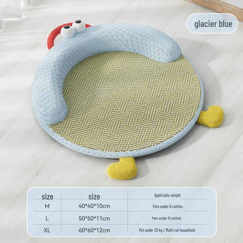 Breathable Removable Dog & Cat Nest: Latex Cushion Sofa Bed, Small Pet Sleeping Pad, Spring/Summer-Ready.