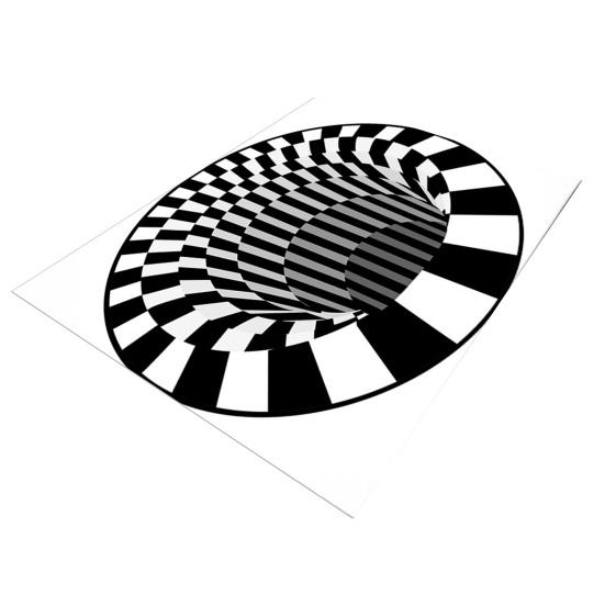 

3D Optical Illusion Floor Mat Non-Slip Stable Design Water Absorbent Floor MatStunning Burrow Visual Effect Rug Living Room Bedroom Decor 40cm B