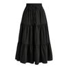 Sommer Boho Strandrock Damen Hoher Bund Mehrlagig A-Linie Maxi Langrock Lässig Fließend Schwingend Falten
