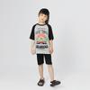 Korean Style Girls' Color Block Raglan Tee - Breathable Summer Short Sleeve Top