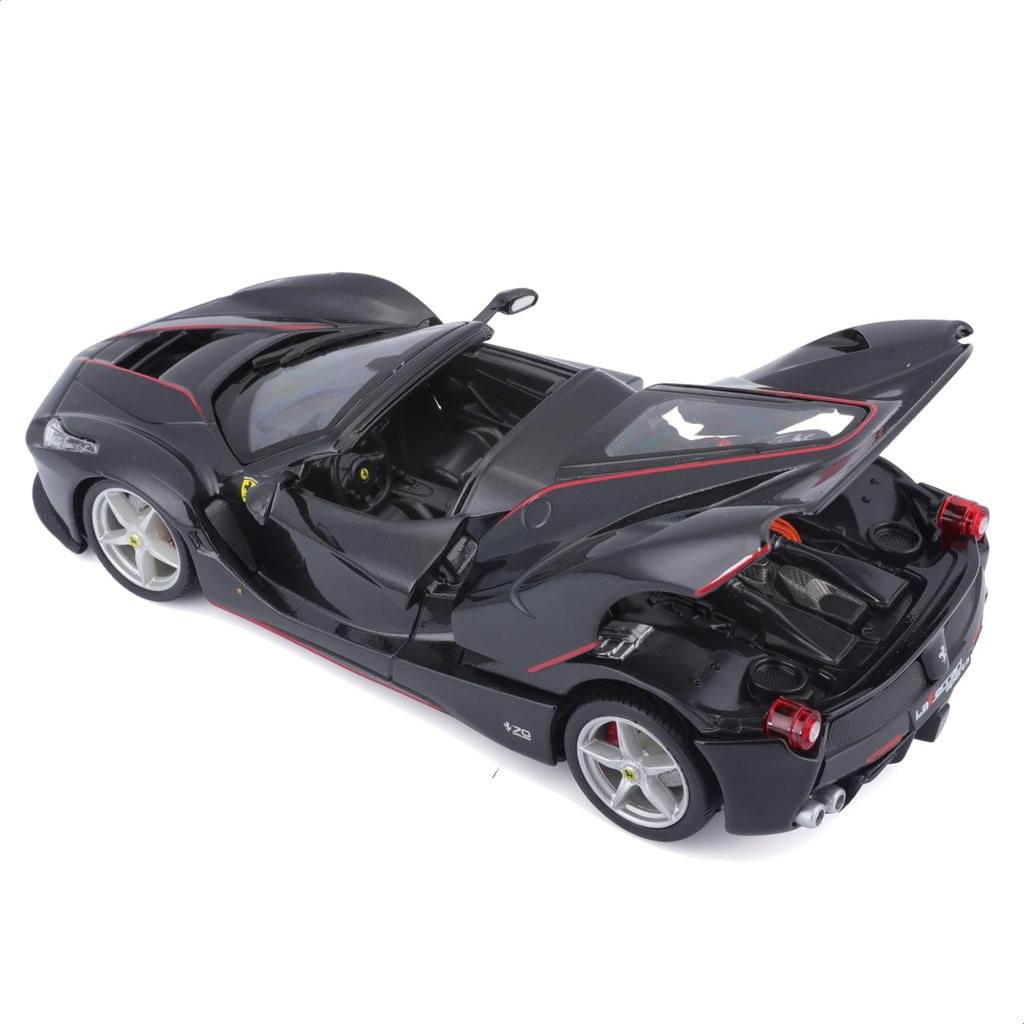 Bburago 1/24 Scale Ferrari LaFerrari Aperta Black / Diecast Model Car, Finished Model, 18-26022 BK [Parallel Import]
