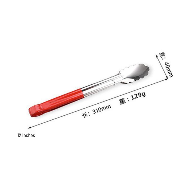 Stainless Steel Kitchen & BBQ Tongs for Cooking, Bread, and Steak