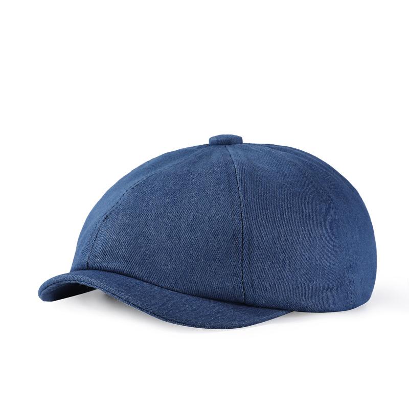 Bavlněný baret Pánská malířská čepice Newsboy čepice Klobouk Rybí kost Osmihranný klobouk