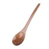 5Pcs Wooden Soup Spoon with Curved Handle Multi Purpose Rice Scoop for Home Kitchen(Wood Color )
