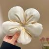 Oversized Fluffy Bread Flower Elastic Hair Ties for Women Solid Color Sweet Cute Girls High Ponytail Scrunchies Trendy Headdress