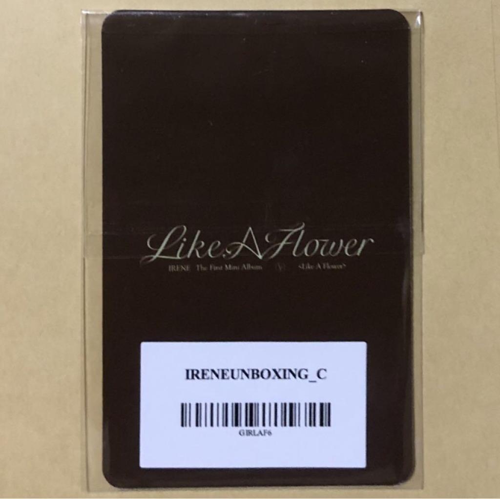 [USED] Red Velvet Irene unboxing trading card C