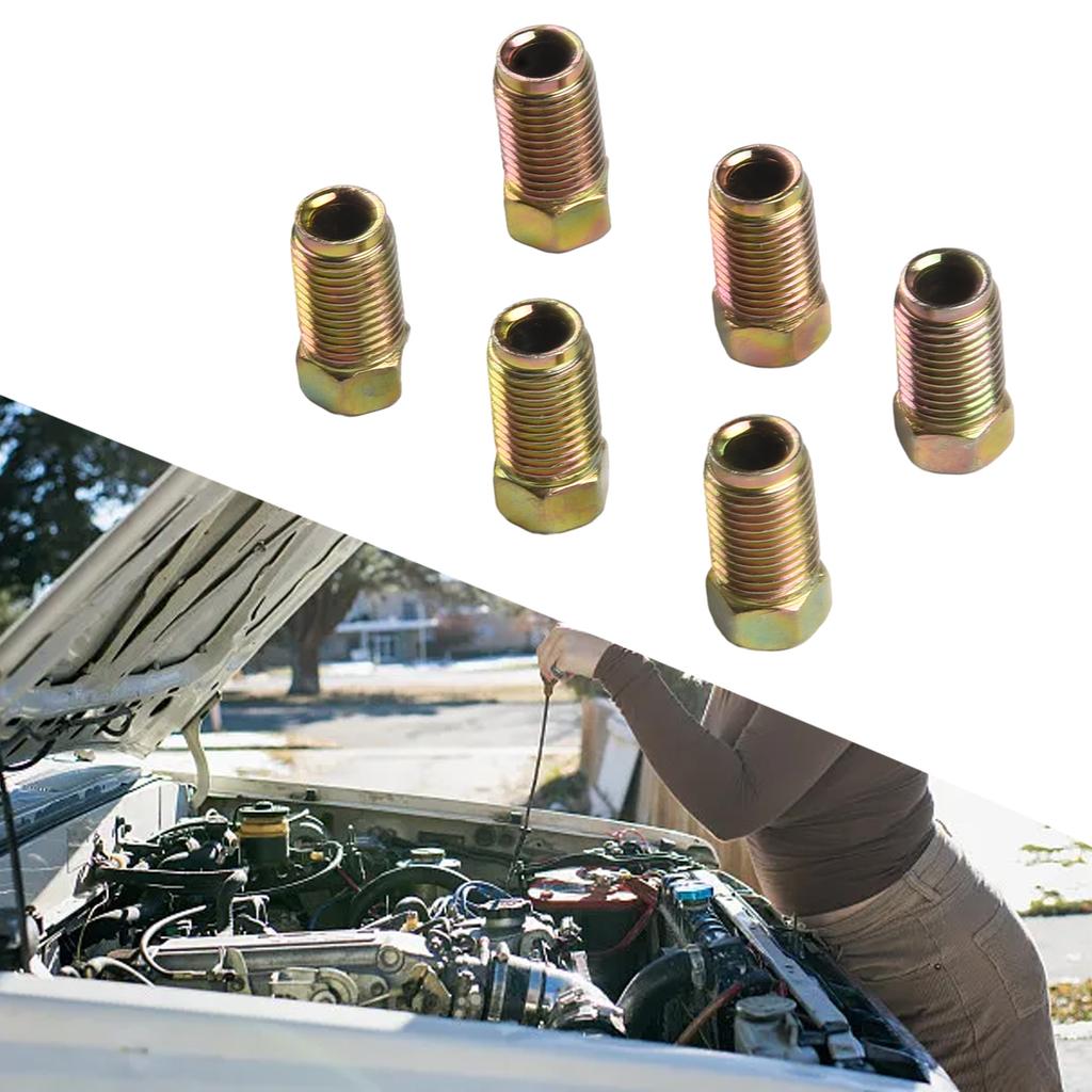 6 Metrische Bremsleitungsverschraubungen M10mm x 1mm Verbinder für 3/16 Leitung Entwickelt für Anwendungen mit umgekehrtem Bördel