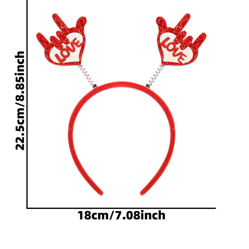 Heart Headband Cute Red Heart Shape Headband Festival Party Accessories Photo Props Hair Decor for New Year Wedding