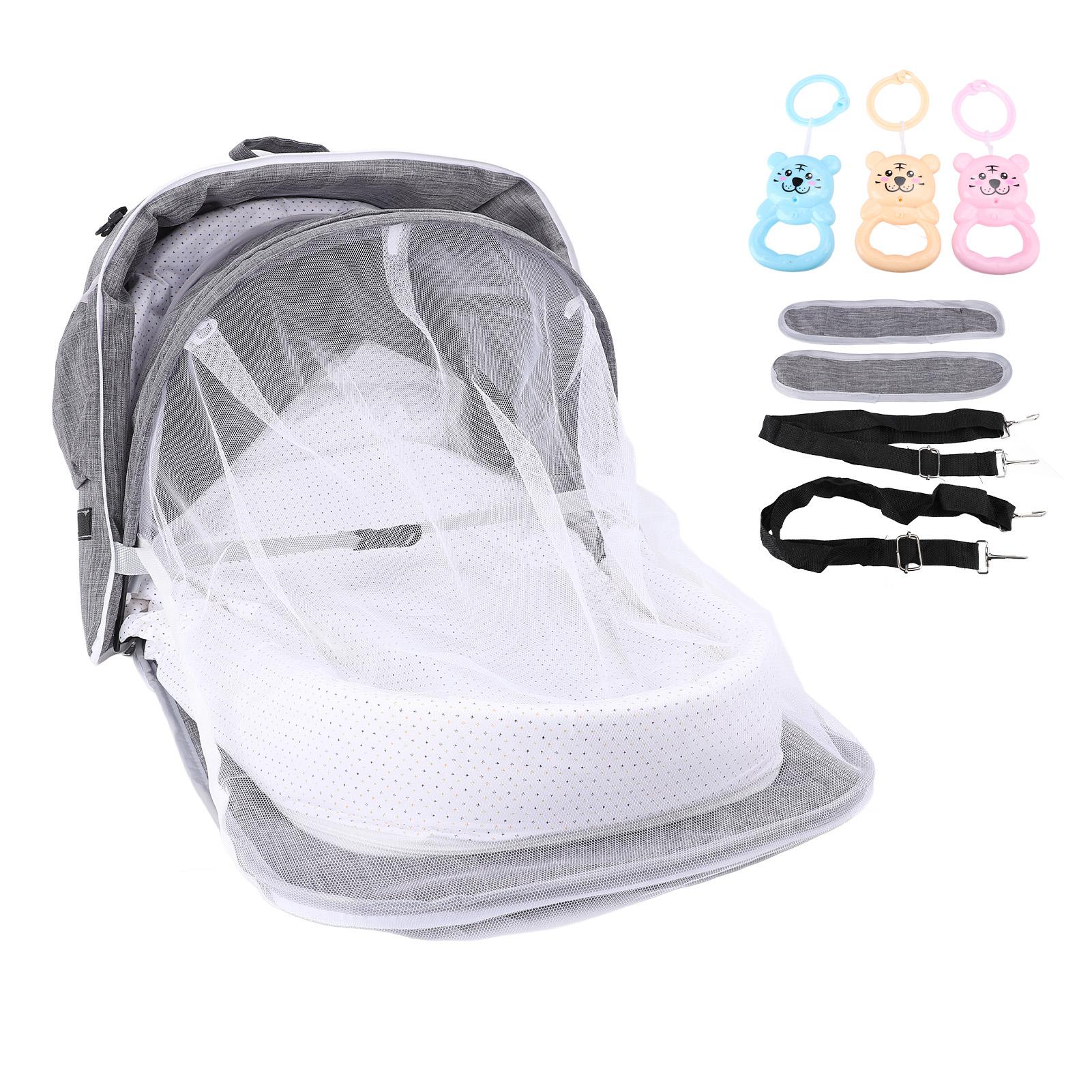 

Детская дорожная люлька многофункциональная портативная складная легкая детская кроватка для путешествий Grey