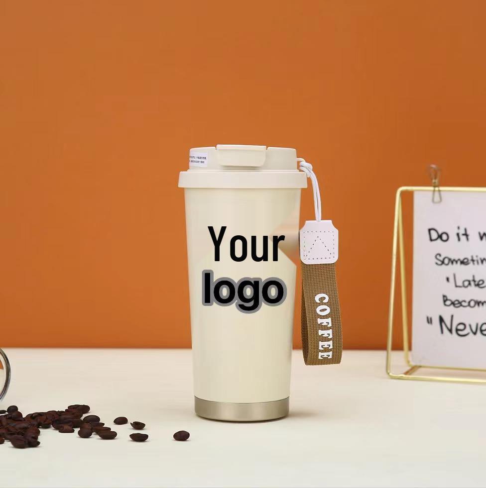316 Stainless Steel Insulated Lily Coffee Cup with Straw – Portable & Stylish Design 500ml