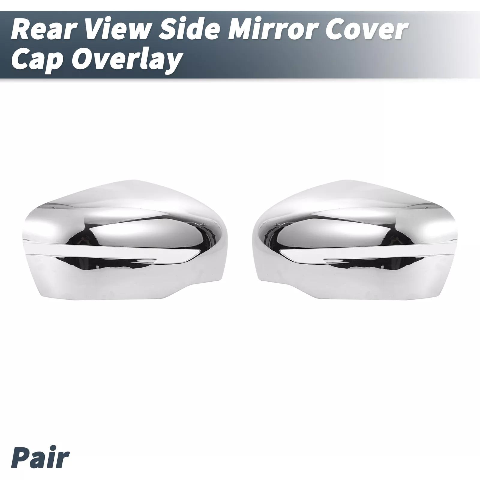

For Nissan Qashqai X-Trail Murano Rogue Pathfinder 2015- ABS Side Mirror Cover Wing Cap Exterior Door Trim Adhesive Sticker срібний