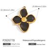 Cross-border Stainless Steel Jewelry Accessories Heart-shaped Flower Pendant Accessories Platedaccessories for Women