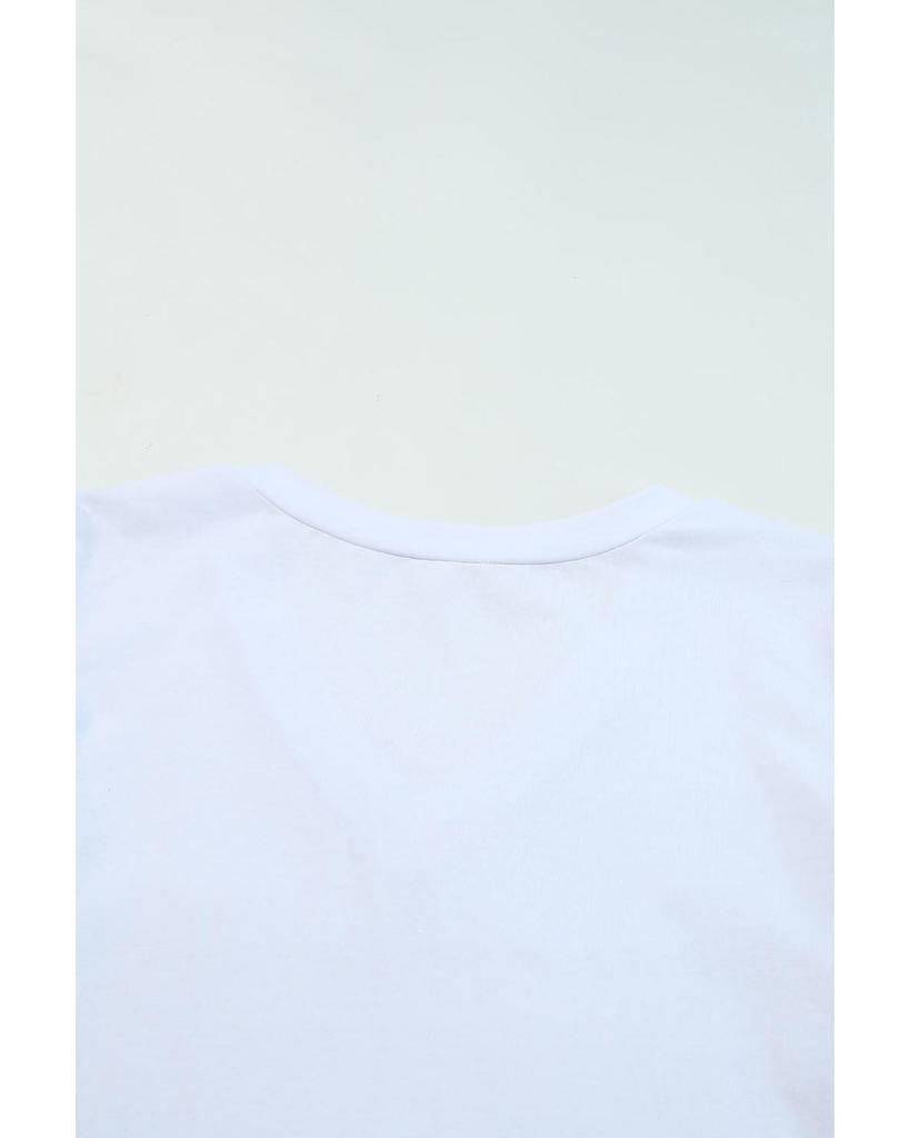 Azura Exchange V-Neck Puff Sleeve T-Shirt