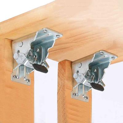90/180 Degree Furniture Brackets Chair Extension Table Leg Fittings Self-Locking Folding Hinge Fold Feet Hinges Support Frame