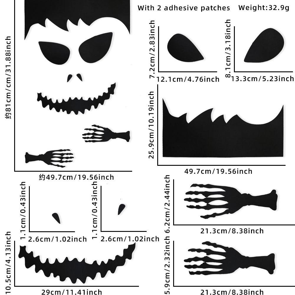 

Felt Terrifying Halloween Door Stickers With Wicked Demons And Vampires For Haunted House Vibes StyleB