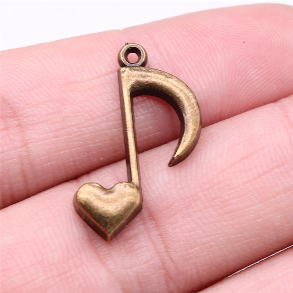 20pcs Music Charms Musical Note Charms For Jewelry Making Antique Silver Color DIY Crafts Making Findings Handmade Jewelry