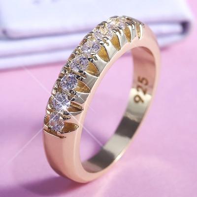 Dedo joyería creativa moda mujer aleación decoración geometría fila anillo único para boda