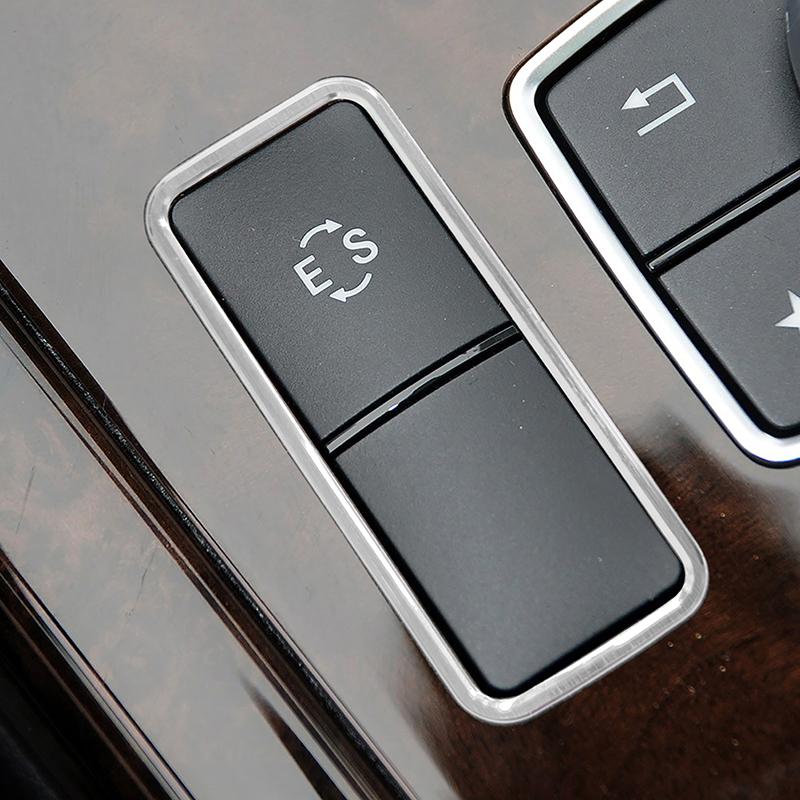 For Mercedes Benz E Class W212 2010-2015 Center Console ES Buttons Frame Decoration Car Accessories Trim Aluminium Alloy Sticker
