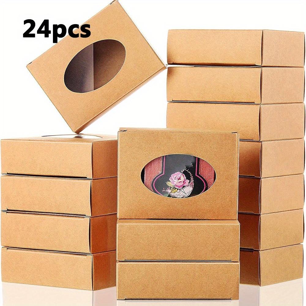 

24 шт. Мини-коробка для мыла из крафт-бумаги с овальным окном, самодельные упаковочные коробки для мыла, кондитерские изделия, конфеты, ювелирные изделия, подарочная коробка для свадебных украшений 24pcs хаки