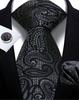 Mens Tie Paisley Jacquard Woven 8Cm Formal Business Wedding Necktie Pocket Square Set Suit Cravat High Quality Handmade Gravata
