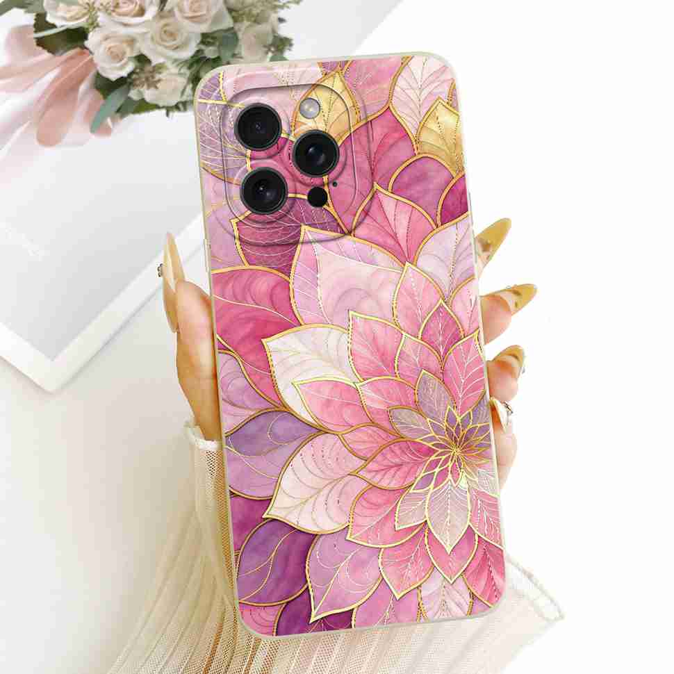 Für iPhone 13 Pro A2638 A2483 Hülle Cartoon Katze Blumen Silikonhülle Für iPhone 13Pro A2636 A2639 A2640 Handyhüllen Bumper