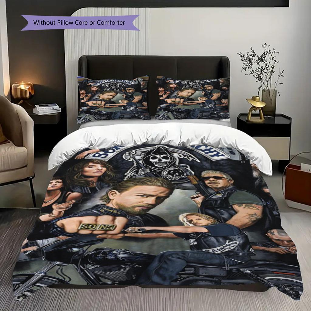 Skull Crossbones Dark Portrait Bedding 1 Duvet Cover 2 Pillowcase Without Core Duvet Cover And Pillowcase Christmas Birthday Gift