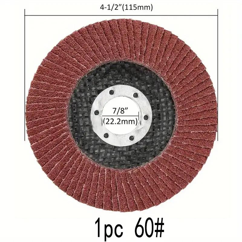 1-5 Stück 4,5 Zoll Schleifscheiben mit Lamellen 40-120 Körnung Schleifscheiben 4 1/2 Sortierte Schleifscheiben Aluminiumoxid Schleifmittel Schleifen