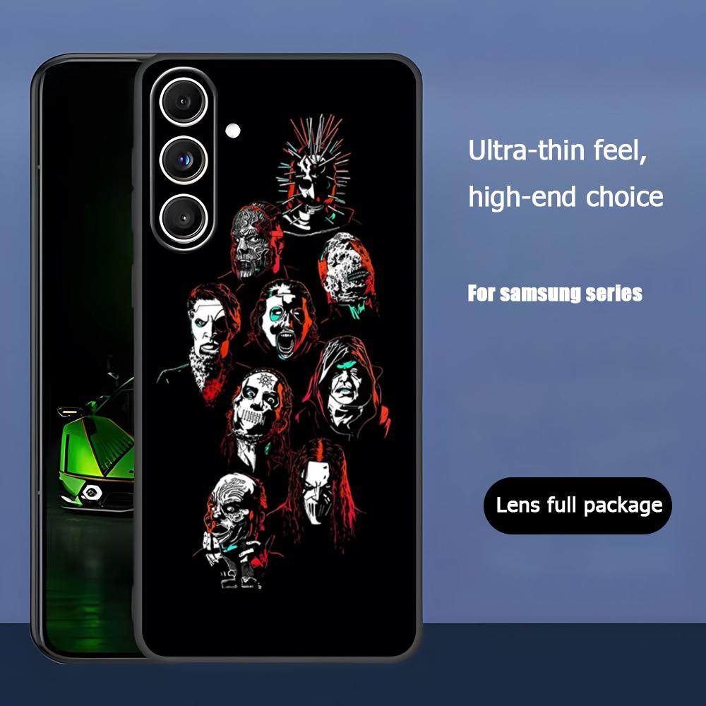Popular S-Slipknot Band Rock Phone Case For Samsung Galaxy S25 S24 S23 S22 S21 S20 Plus Ultra Note20 Soft Black