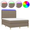 VidaXL Sommier à Lattes de Lit avec Matelas et LED, Lit Rembourré, Lit Double, Lit Adulte de Chambre à Coucher Intérieur, 3135353
