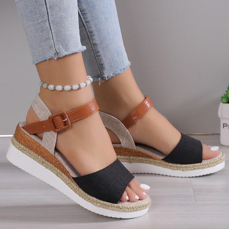 Fashion Summer Shoes Sandals Women Soft Sandals Ladies Slip On Sandals For Women Wedge Ladies Shoes Plus Size Footwear Slipper Female