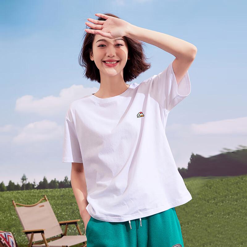 Women's Loose Fit Cotton Printed Drop-Shoulder Short Sleeve T-Shirt
