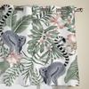 Tropical Animal Monkey Palm Leaves Window Curtains For Living Room Kitchen Modern Curtains Home Decor Blinds Drapes