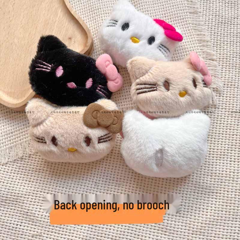 Hello Kitty Plush Accessories: DIY Doll, Cat Head Brooch, Pendant, Bag, Scarf, and Shoe Decorations.